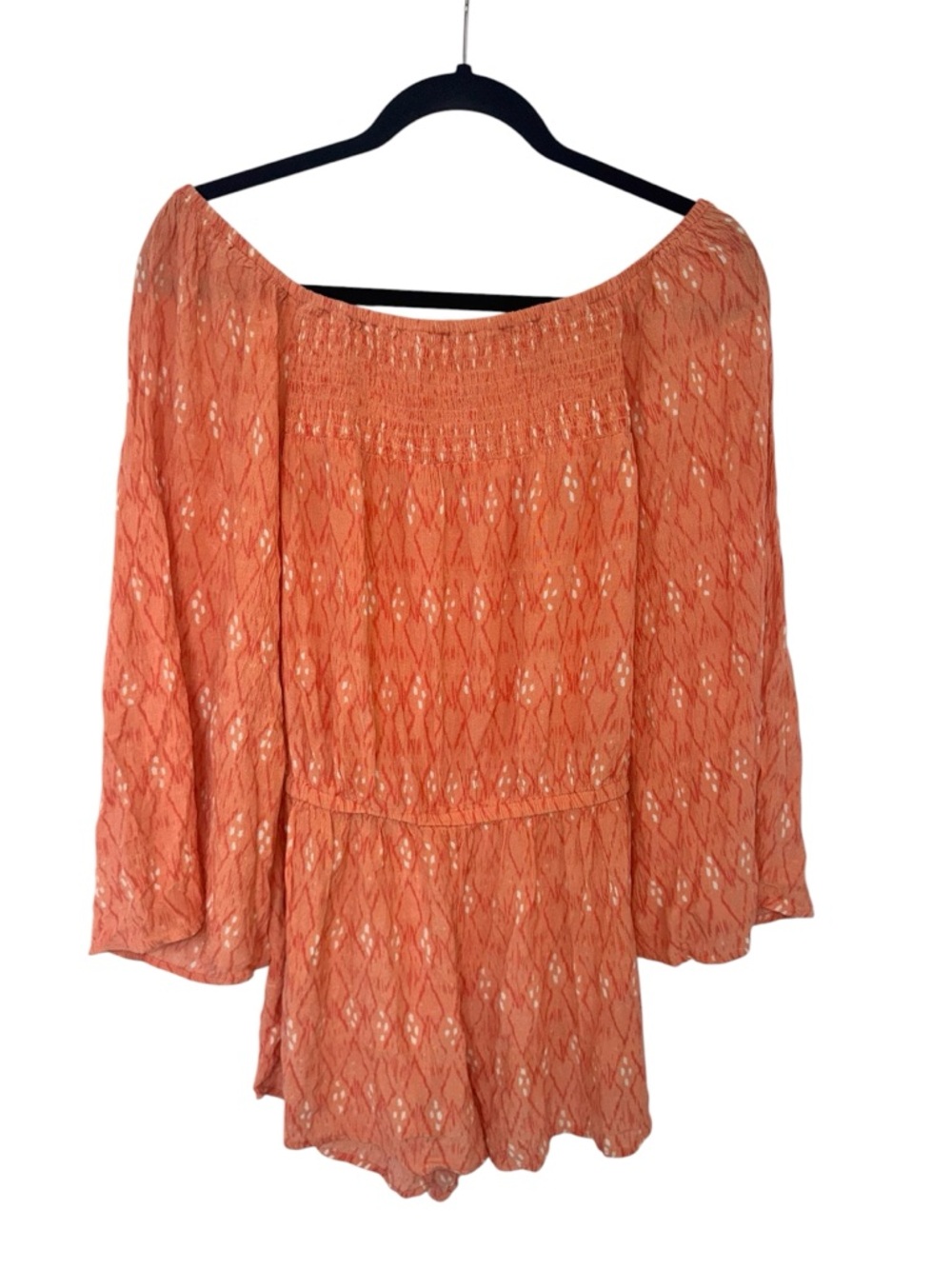 Rip Curl Coral Lace Off-Shoulder Romper